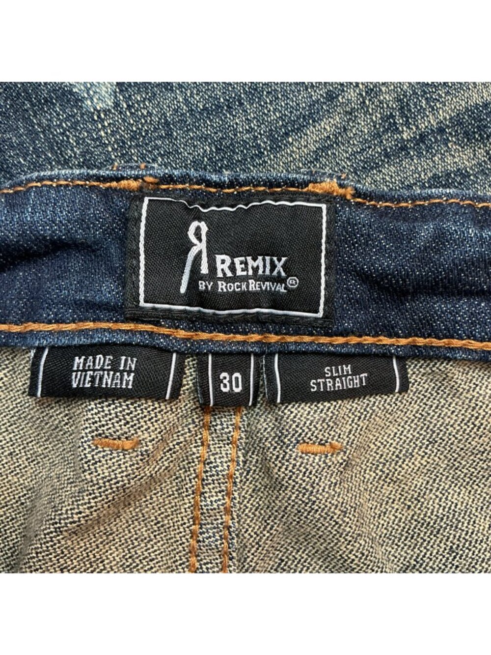 Remix By Rock Revival Slim Straight Distressed Vintage Blue Jeans Womens 30 - Picture 9 of 11